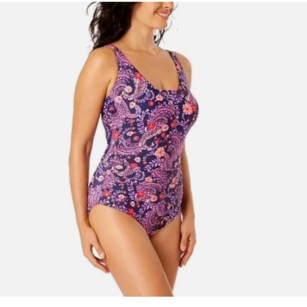 Lands' End Ladies' Swimsuit, Light Purple, XS - Picture 2 of 3